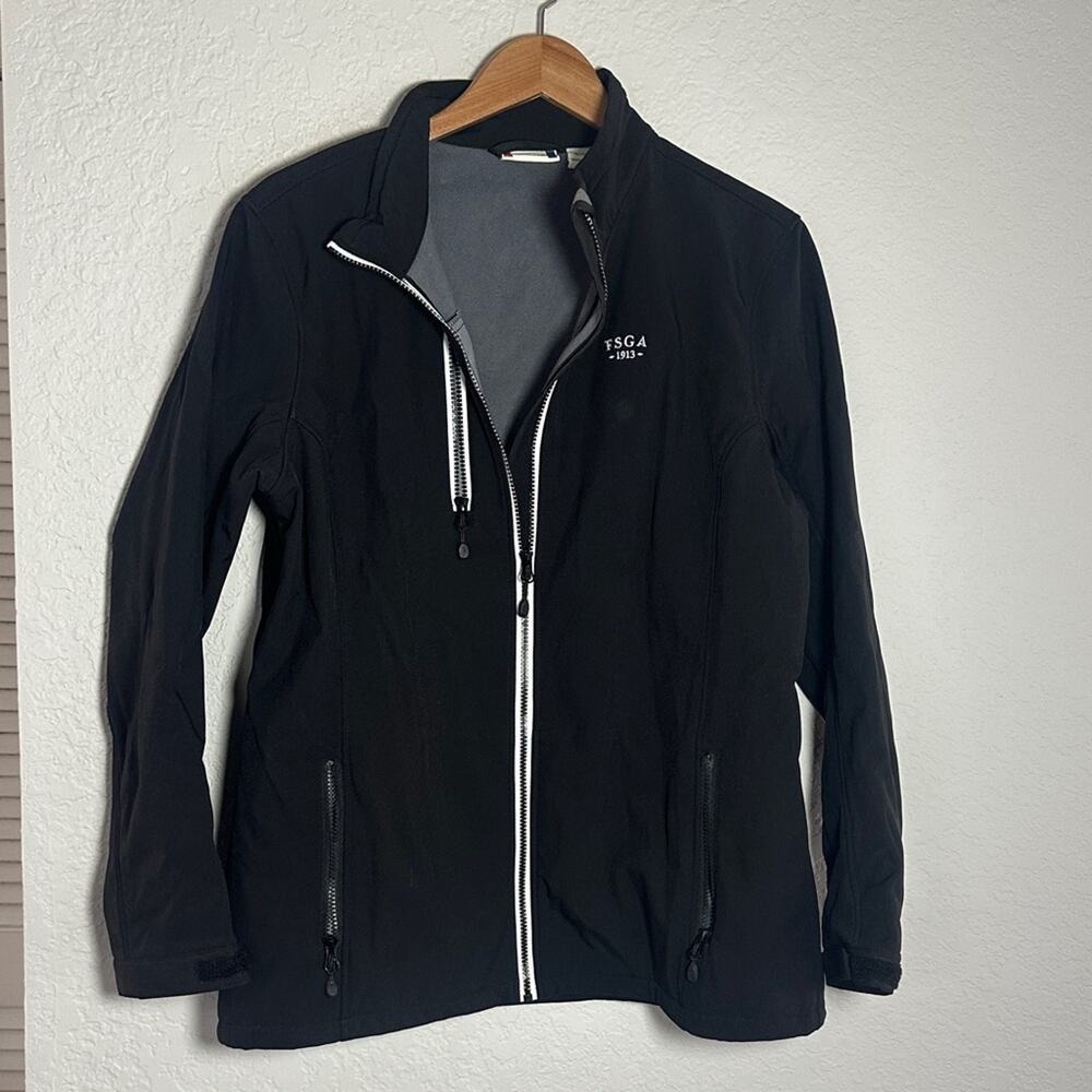 Clique Black Men’s Jacket Full Zip Pockets FSGA 1913 Outdoor Sporty Prep Size XL